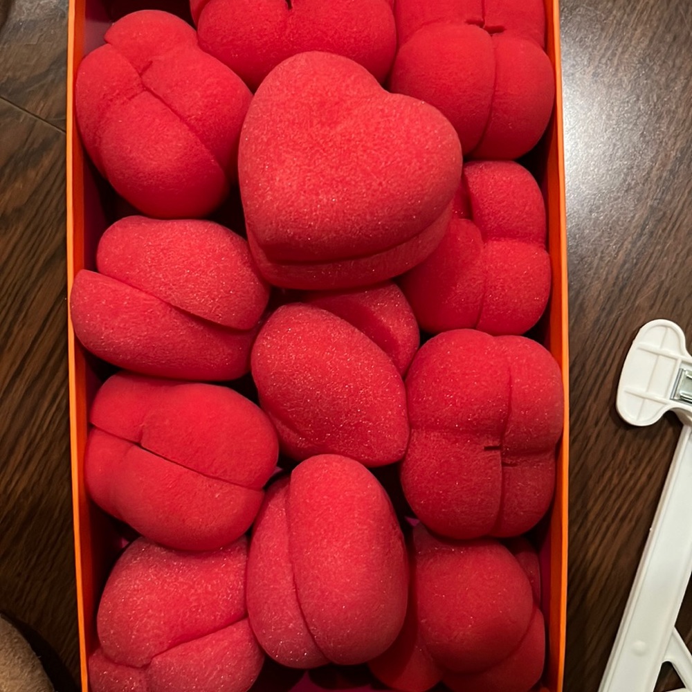 Heart shaped curling foam 12pcs